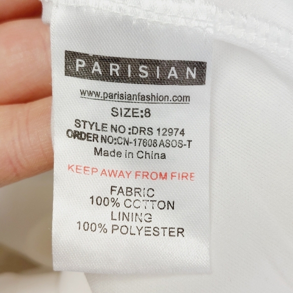 Parisian Broderie Off-shoulder Flared Sleeve Flare Mini dress in white P6514 - Picture 8 of 9